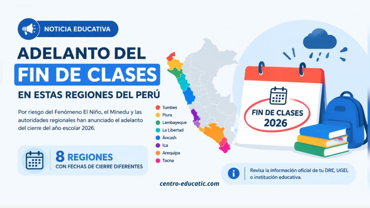 Año escolar 2026: estas regiones adelantan el fin de clases por riesgo del Fenómeno El Niño